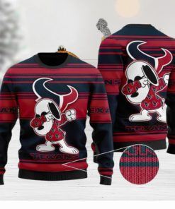 NFL Houston Texans Snoopy Celebrates His Victory Ugly Christmas Sweater