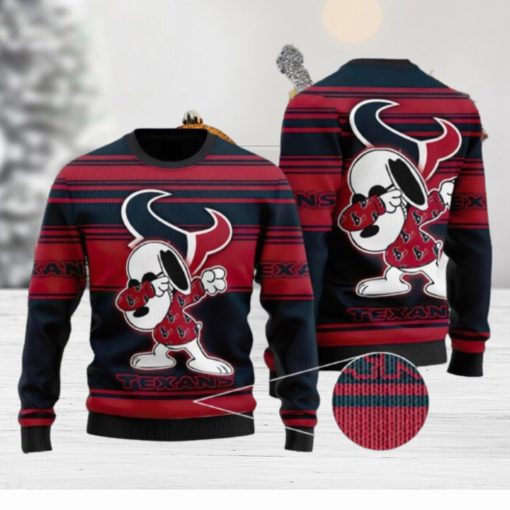 NFL Houston Texans Snoopy Celebrates His Victory Ugly Christmas Sweater