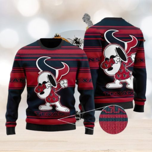 NFL Houston Texans Snoopy Celebrates His Victory Ugly Christmas Sweater