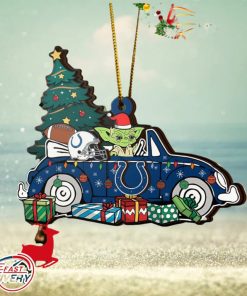 NFL Indianapolis Colts And Baby Yoda Christmas Ornament 2023 Christmas Tree Decorations