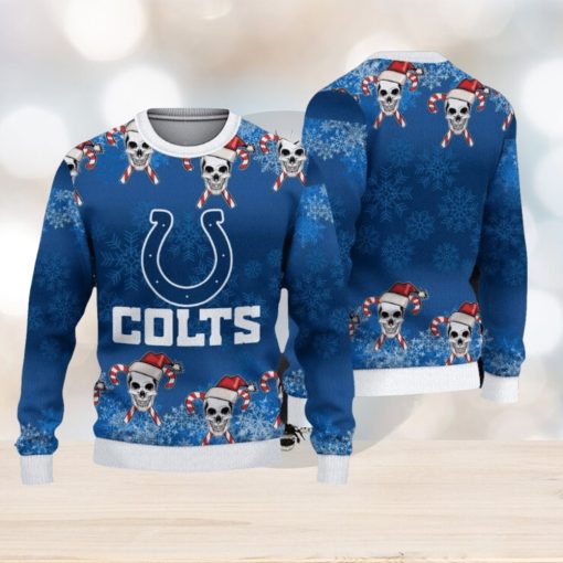 NFL Indianapolis Colts Christmas Skull Sport Christmas Ugly Sweater 3D