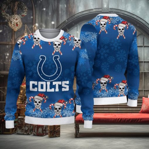 NFL Indianapolis Colts Christmas Skull Sport Christmas Ugly Sweater 3D