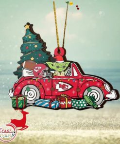 NFL Kansas City Chiefs And Baby Yoda Christmas Ornament 2023 Christmas Tree Decorations