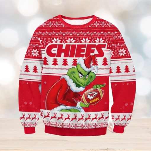 NFL Kansas City Chiefs Grinch Ugly Christmas Sweater Trending Sweater For 2023 Christmas Holidays