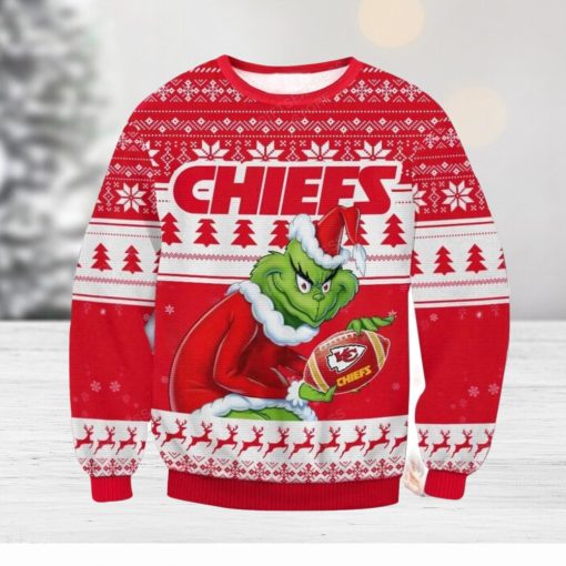 NFL Kansas City Chiefs Grinch Ugly Christmas Sweater Trending Sweater For 2023 Christmas Holidays