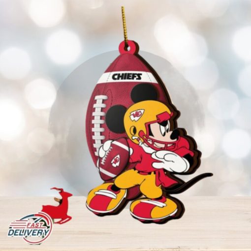 NFL Kansas City Chiefs Mickey Mouse Christmas Ornament 2023 Christmas Tree Decorations