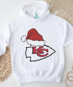 NFL Kansas City Chiefs Santa Hat Logo Christmas Holiday 2023 T shirt