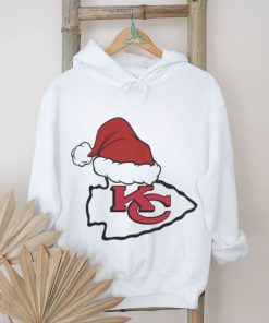 NFL Kansas City Chiefs Santa Hat Logo Christmas Holiday 2023 T shirt