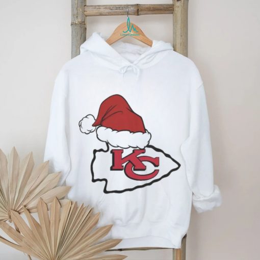 NFL Kansas City Chiefs Santa Hat Logo Christmas Holiday 2023 T shirt