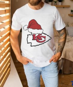 NFL Kansas City Chiefs Santa Hat Logo Christmas Holiday 2023 T shirt