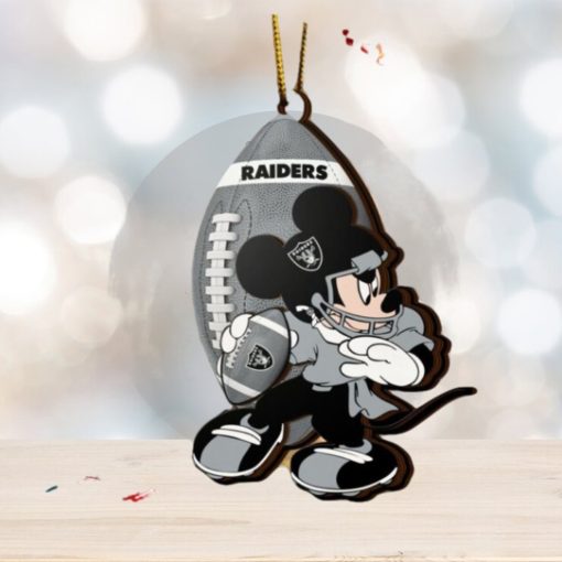 NFL Las Vegas Raiders Mickey Mouse Christmas Ornament 2023 Christmas Tree Decorations