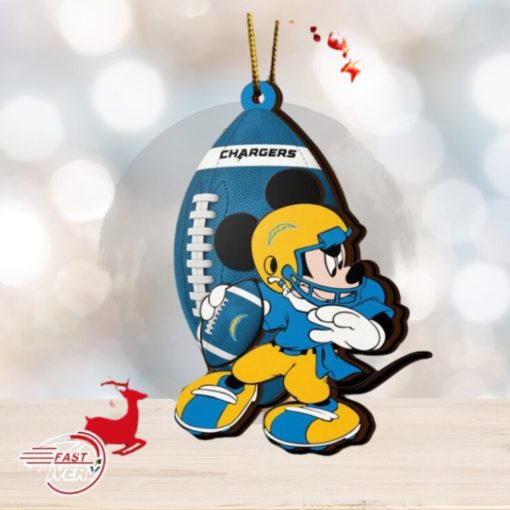 NFL Los Angeles Chargers Mickey Mouse Christmas Ornament 2023 Christmas Tree Decorations