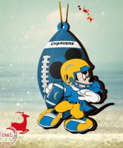 NFL Los Angeles Chargers Mickey Mouse Christmas Ornament 2023 Christmas Tree Decorations