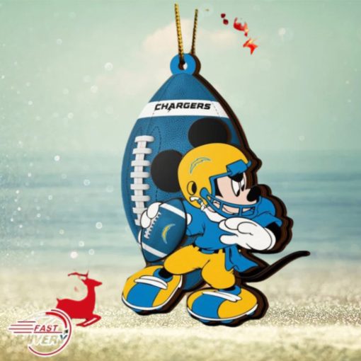 NFL Los Angeles Chargers Mickey Mouse Christmas Ornament 2023 Christmas Tree Decorations