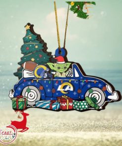 NFL Los Angeles Rams And Baby Yoda Christmas Ornament 2023 Christmas Tree Decorations