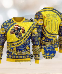 NFL Los Angeles Rams Mascot Woolen Christmas Full Print Custom Sweater