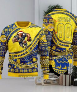 NFL Los Angeles Rams Mascot Woolen Christmas Full Print Custom Sweater