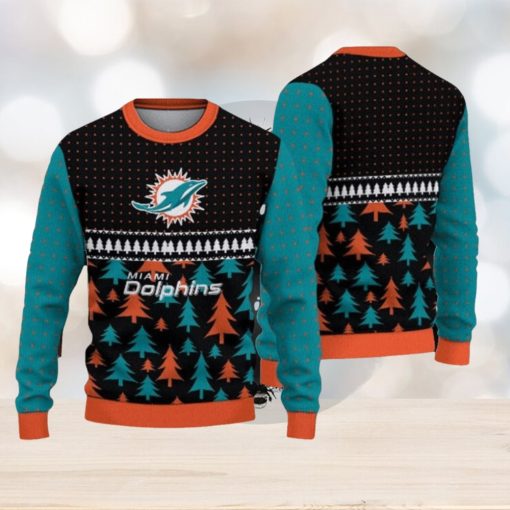 NFL Miami Dolphins Christmas Pattern Sport Christmas Ugly Sweater 3D