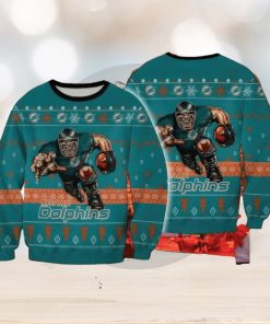 NFL Miami Dolphins Knitted Christmas Sweater Snowball