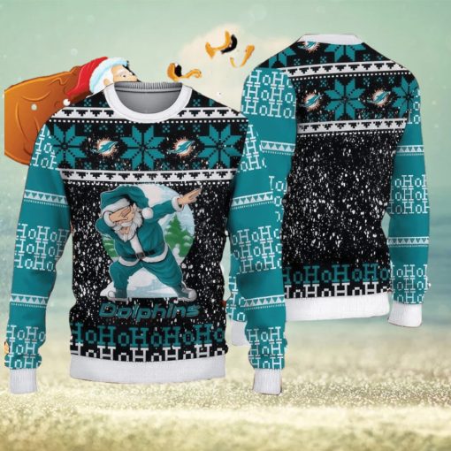 NFL Miami Dolphins Santa Funny Ugly Christmas 3D Sweater Winterlude