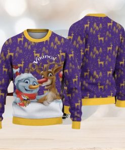 NFL Minnesota Vikings Christmas Reindeer Sport Christmas Ugly Sweater 3D