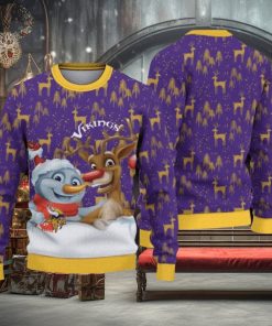 NFL Minnesota Vikings Christmas Reindeer Sport Christmas Ugly Sweater 3D