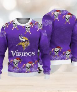 NFL Minnesota Vikings Christmas Skull Sport Christmas Ugly Sweater 3D