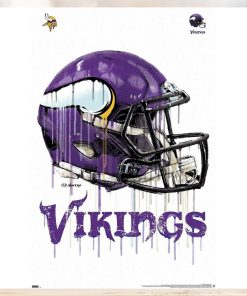 NFL Minnesota Vikings Drip Helmet 20 Wall Poster