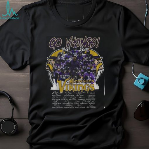 NFL Minnesota Vikings Full Team Signature Fullprinted T Shirt