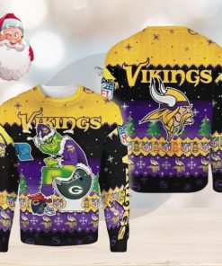 NFL Minnesota Vikings Grinch Christmas AOP Sweater