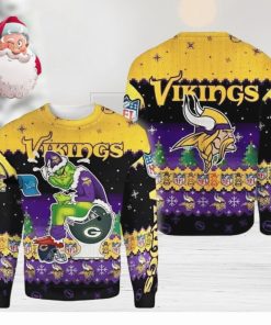 NFL Minnesota Vikings Grinch Christmas AOP Sweater