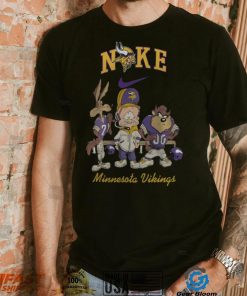 NFL Minnesota Vikings Nike Looney Tunes Wile E Coyote Elmer Fudd Tasmania Fullprinted T Shirt