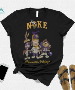 NFL Minnesota Vikings Nike Looney Tunes Wile E Coyote Elmer Fudd Tasmania Fullprinted T Shirt