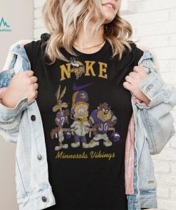 NFL Minnesota Vikings Nike Looney Tunes Wile E Coyote Elmer Fudd Tasmania Fullprinted T Shirt