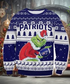 NFL New England Patriots Grinch AOP Ugly Christmas Sweater Christmas Gift For Men And Women