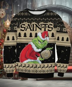 NFL New Orleans Saints Grinch AOP Ugly Christmas Sweater Christmas Gift For Men And Women