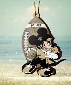 NFL New Orleans Saints Mickey Mouse Christmas Ornament