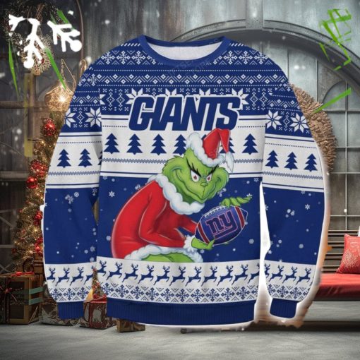 NFL New York Giants Grinch AOP Ugly Christmas Sweater Christmas Gift For Men And Women