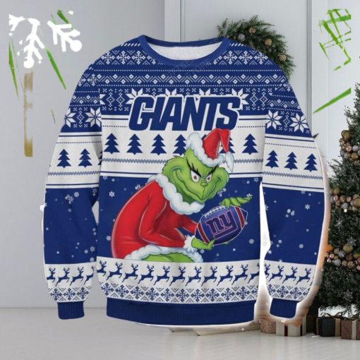 NFL New York Giants Grinch AOP Ugly Christmas Sweater Christmas Gift For Men And Women