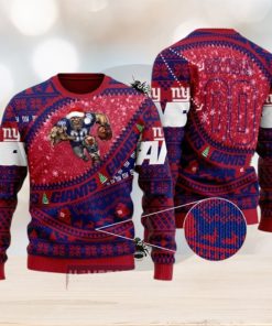 NFL New York Giants Mascot Woolen Christmas Full Print Custom Sweater