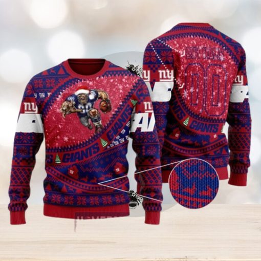 NFL New York Giants Mascot Woolen Christmas Full Print Custom Sweater