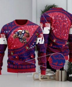 NFL New York Giants Mascot Woolen Christmas Full Print Custom Sweater