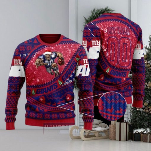 NFL New York Giants Mascot Woolen Christmas Full Print Custom Sweater