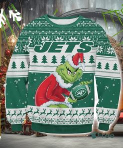 NFL New York Jets Grinch AOP Ugly Christmas Sweater Christmas Gift For Men And Women