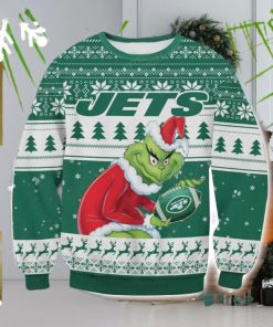 NFL New York Jets Grinch AOP Ugly Christmas Sweater Christmas Gift For Men And Women