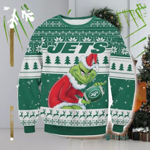 NFL New York Jets Grinch AOP Ugly Christmas Sweater Christmas Gift For Men And Women