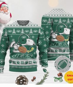 NFL New York Jets Snoopy Christmas AOP Sweater