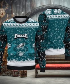 NFL Philadelphia Eagles Christmas Reindeer V2 Sport Christmas Ugly Sweater 3D