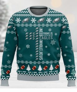 NFL Philadelphia Eagles Cross Today Is A Little Bit Of Eagles Ugly Christmas Sweater