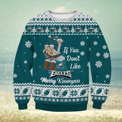 NFL Philadelphia Eagles Santa Merrykissmyass Ugly Christmas Sweater